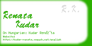 renata kudar business card